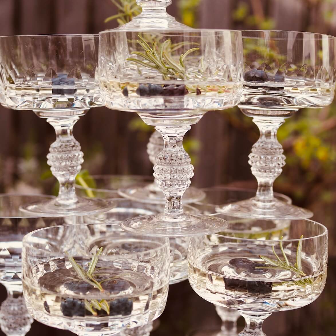Kristallgläser Vintage Gläser Champagnerschalen